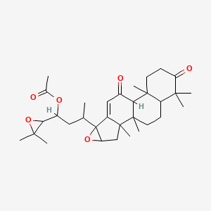 molecular formula C32H46O6 B15093995 [1-(3,3-Dimethyloxiran-2-yl)-3-(1,2,11,15,15-pentamethyl-9,14-dioxo-5-oxapentacyclo[8.8.0.02,7.04,6.011,16]octadec-7-en-6-yl)butyl] acetate 