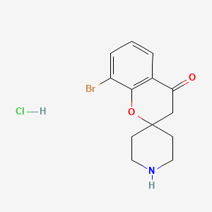 molecular formula C13H15BrClNO2 B15094002 8-Bromospiro[chroman-2,4'-piperidin]-4-one hydrochloride 