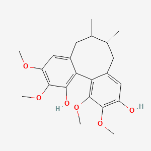 molecular formula C22H28O6 B15094007 4,5,15,16-Tetramethoxy-9,10-dimethyltricyclo[10.4.0.02,7]hexadeca-1(16),2,4,6,12,14-hexaene-3,14-diol 