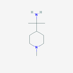 molecular formula C9H20N2 B15094016 2-(1-Methylpiperidin-4-yl)propan-2-amine 