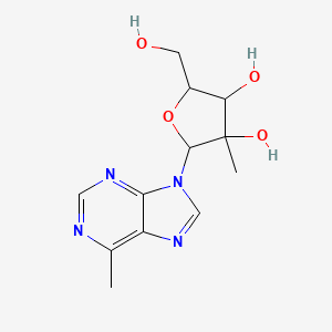 5-(Hydroxymethyl)-3-methyl-2-(6-methylpurin-9-yl)oxolane-3,4-diol