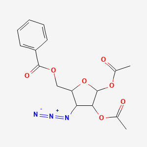 molecular formula C16H17N3O7 B15094101 1,2-Di-O-acetyl-3-azido-3-deoxy-5-O-benzoyl-D-ribofuranose 