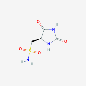 molecular formula C4H7N3O4S B15094142 [(4R)-2,5-dioxoimidazolidin-4-yl]methanesulfonamide 