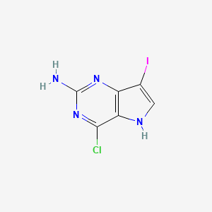 molecular formula C6H4ClIN4 B15094200 4-Chloro-7-iodo-5H-pyrrolo[3,2-d]pyrimidin-2-amine 