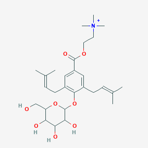 2-[[4-(beta-d-Glucopyranosyloxy)-3,5-bis(3-methyl-2-butenyl)benzoyl]oxy]-n,n,n-trimethylethanaminium