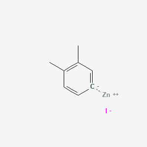 molecular formula C8H9IZn B15094217 zinc;1,2-dimethylbenzene-5-ide;iodide 