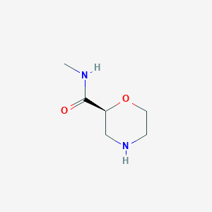 molecular formula C6H12N2O2 B15094243 (2S)-N-methylmorpholine-2-carboxamide 