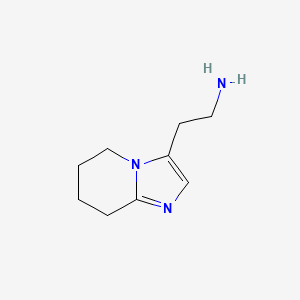 molecular formula C9H15N3 B15094248 2-(5,6,7,8-Tetrahydroimidazo[1,2-a]pyridin-3-yl)ethanamine 