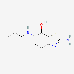molecular formula C10H17N3OS B1509427 2-Amino-6-(propylamino)-4,5,6,7-tetrahydrobenzo[d]thiazol-7-ol CAS No. 1001648-77-6