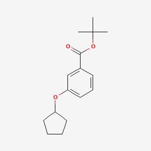 molecular formula C16H22O3 B15094274 3-Cyclopentyloxy-benzoic acid tert-butyl ester 