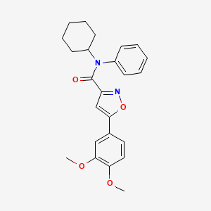 N-Cyclohexyl-5-(3,4-dimethoxyphenyl)-N-phenylisoxazole-3-carboxamide