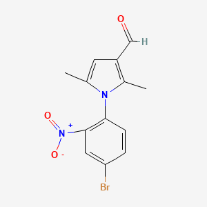 molecular formula C13H11BrN2O3 B15094284 1-(4-bromo-2-nitrophenyl)-2,5-dimethylpyrrole-3-carbaldehyde 