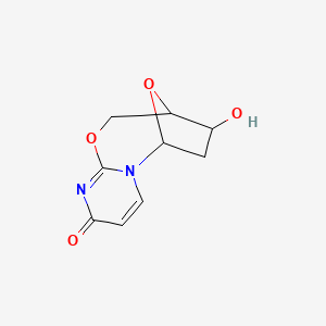 molecular formula C9H10N2O4 B15094310 (6R,8S,9R)-8-Hydroxy-7,8,9,10-tetrahydro-6,9-epoxypyrimido[2,1-b][1,3]oxazocin-2(6H)-one 