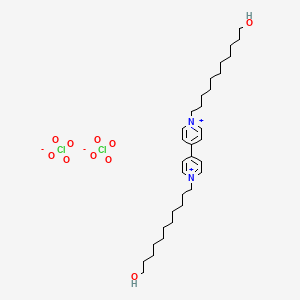 molecular formula C32H54Cl2N2O10 B15094312 N,N'-Bis(11hydroxyundecanyl)bipyridinium diperchlorate CAS No. 214207-81-5