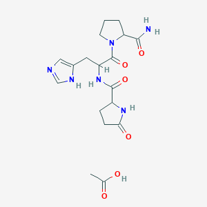 acetic acid;N-[1-(2-carbamoylpyrrolidin-1-yl)-3-(1H-imidazol-5-yl)-1-oxopropan-2-yl]-5-oxopyrrolidine-2-carboxamide