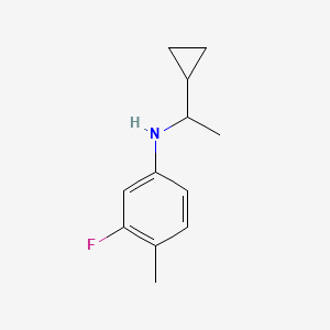 molecular formula C12H16FN B15094359 N-(1-cyclopropylethyl)-3-fluoro-4-methylaniline 