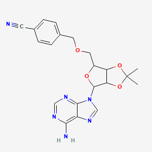 molecular formula C21H22N6O4 B15094407 5'-O-(4-Cyanobenzyl)-2',3'-O-isopropylidene adenosine 