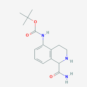 molecular formula C15H21N3O3 B15094418 tert-butyl N-(1-carbamoyl-1,2,3,4-tetrahydroisoquinolin-5-yl)carbamate 