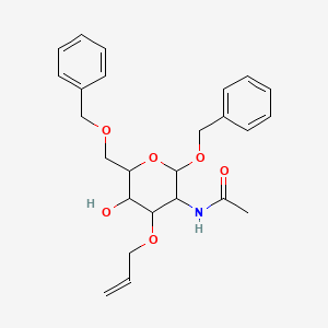 N-[5-hydroxy-2-phenylmethoxy-6-(phenylmethoxymethyl)-4-prop-2-enoxyoxan-3-yl]acetamide