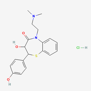 molecular formula C19H23ClN2O3S B15094456 Deacetyl-O-demethyl Diltiazem Hydrochloride CAS No. 40602-08-2