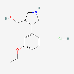 [4-(3-Ethoxyphenyl)pyrrolidin-3-yl]methanol;hydrochloride