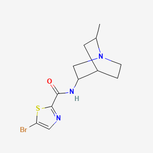 molecular formula C12H16BrN3OS B15094473 5-bromo-N-(6-methyl-1-azabicyclo[2.2.2]octan-3-yl)-1,3-thiazole-2-carboxamide 