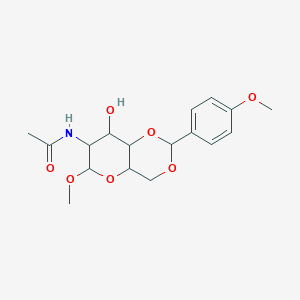 molecular formula C17H23NO7 B15094481 N-[8-hydroxy-6-methoxy-2-(4-methoxyphenyl)-4,4a,6,7,8,8a-hexahydropyrano[3,2-d][1,3]dioxin-7-yl]acetamide 