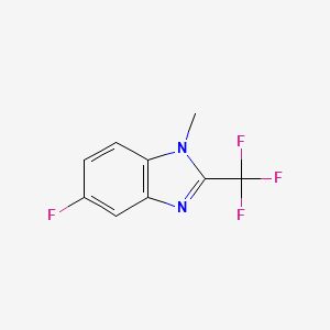 molecular formula C9H6F4N2 B15094483 5-fluoro-1-methyl-2-(trifluoromethyl)-1H-benzo[d]imidazole 