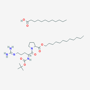 molecular formula C40H77N5O7 B15094487 Boc-arg-pro-lauryl ester laurate 