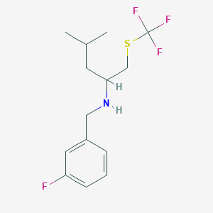 (3-Fluoro-benzyl)-(3-methyl-1-trifluoromethylsulfanylmethylbutyl)-amine