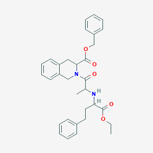 benzyl 2-[2-[(1-ethoxy-1-oxo-4-phenylbutan-2-yl)amino]propanoyl]-3,4-dihydro-1H-isoquinoline-3-carboxylate