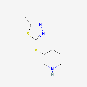 3-[(5-Methyl-1,3,4-thiadiazol-2-yl)sulfanyl]piperidine