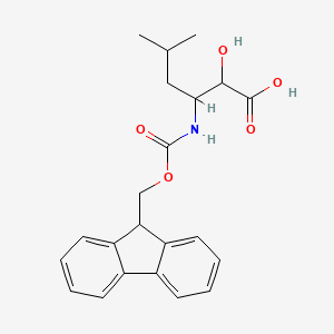 molecular formula C22H25NO5 B15094549 (2R,3R)-3-((((9H-Fluoren-9-yl)methoxy)carbonyl)amino)-2-hydroxy-5-methylhexanoic acid 