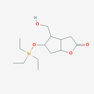 molecular formula C14H26O4Si B15094556 4-(Hydroxymethyl)-5-triethylsilyloxy-3,3a,4,5,6,6a-hexahydrocyclopenta[b]furan-2-one 