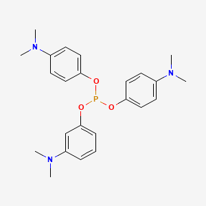 molecular formula C24H30N3O3P B15094578 3-(Dimethylamino)phenyl bis(4-(dimethylamino)phenyl) phosphite 