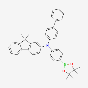 N-([1,1'-biphenyl]-4-yl)-9,9-dimethyl-N-(4-(4,4,5,5-tetramethyl-1,3,2-dioxaborolan-2-yl)phenyl)-9H-fluoren-2-amine