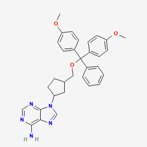 molecular formula C32H33N5O3 B15094602 9-[3-[[Bis(4-methoxyphenyl)-phenylmethoxy]methyl]cyclopentyl]purin-6-amine 