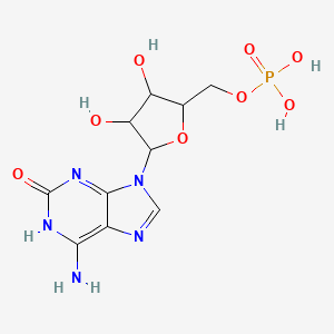 molecular formula C10H14N5O8P B15094620 [5-(6-amino-2-oxo-1H-purin-9-yl)-3,4-dihydroxyoxolan-2-yl]methyl dihydrogen phosphate 