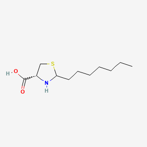 2-Heptyl-1,3-thiazolane-4-carboxylic acid