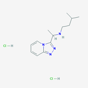 (3-Methylbutyl)(1-{[1,2,4]triazolo[4,3-a]pyridin-3-yl}ethyl)amine dihydrochloride