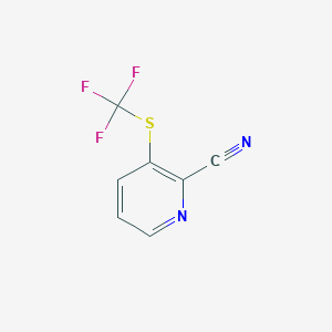 molecular formula C7H3F3N2S B15094629 3-((Trifluoromethyl)thio)picolinonitrile 