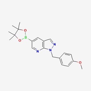 1-(4-methoxybenzyl)-5-(4,4,5,5-tetramethyl-1,3,2-dioxaborolan-2-yl)-1H-pyrazolo[3,4-b]pyridine