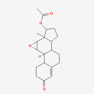 molecular formula C20H26O4 B15094656 (5-Methyl-15-oxo-3-oxapentacyclo[8.8.0.02,4.05,9.013,18]octadec-13-en-6-yl) acetate 