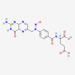 molecular formula C19H20N8O7 B15094671 L-(+)-N-[p-[[(2-Amino-7,8-dihydro-4-hydroxy-6-pteridinyl)methyl]nitrosamino]benzoyl]-glutamic Acid 