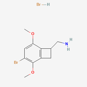 (3-Bromo-2,5-dimethoxy-7-bicyclo[4.2.0]octa-1(6),2,4-trienyl)methanamine;hydrobromide