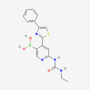 molecular formula C17H17BN4O3S B1509468 6-(3-Ethylureido)-4-(4-phenylthiazol-2-yl)pyridin-3-ylboronic acid 