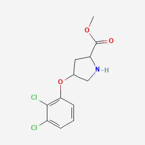 molecular formula C12H13Cl2NO3 B15094726 Methyl 4-(2,3-dichlorophenoxy)pyrrolidine-2-carboxylate 