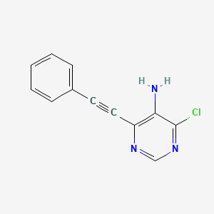 molecular formula C12H8ClN3 B1509474 4-Chloro-6-(phenylethynyl)pyrimidin-5-amine CAS No. 875340-49-1