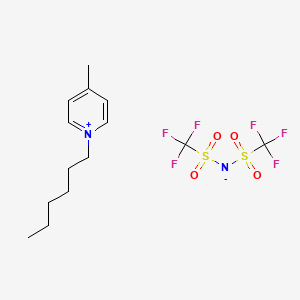 molecular formula C14H20F6N2O4S2 B15094748 N-hexyl-4-metylpyridinium bis((trifluoromethyl)sulfonyl)imide 