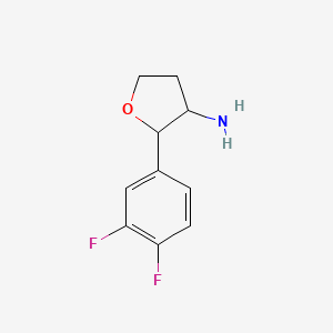 2-(3,4-Difluorophenyl)oxolan-3-amine